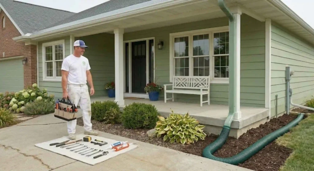 professional gutter cleaning or repair