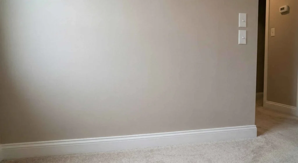 smooth, freshly painted wall