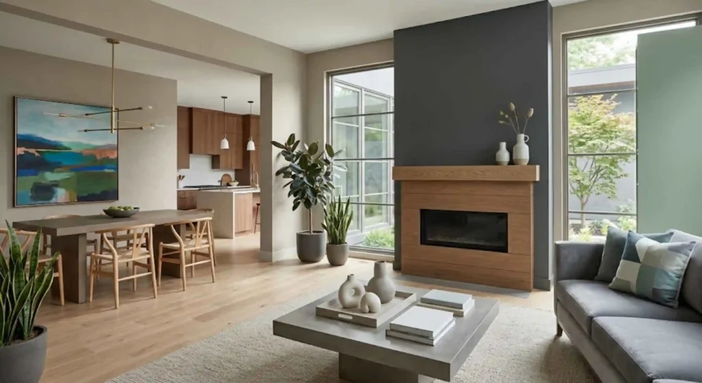 professionally painted modern interior home